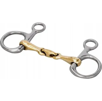 Udidlo pro koně Udidlo dvojitě lomené Start anatomické/úzké/nerezové/SS plné 2x lomené 11,5 cm