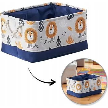 Úložný box ÚLOŽNÝ BOX NA HRAČKY KOŠ ORGANIZÉR LVI 30X40X22 CM DO DĚTSKÉHO POKOJE