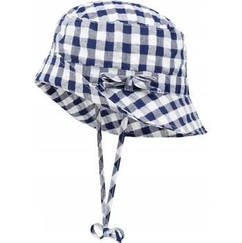 Klobouk Letní klobouk s modrobílou kostkou Döll, vel. 51