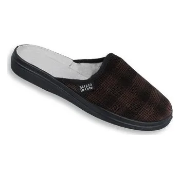 Pánské pantofle 125M012 - Befado Dr. ORTO - pantofle pánské, hnědé káro 125M012_45