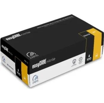 Vyšetřovací rukavice Zarys easyCARE nitrile black L nitrilové vyšetřovací nesterilní rukavice bez pudru