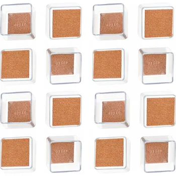 Podložka pod nábytek 16x Návleky / krytky na nohy židle čtvercové s filcem 35x35mm