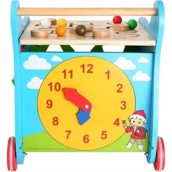 Odrážedlo DŘEVĚNÉ ODRÁŽEDLO CHODÍTKO ODRÁŽEDLO S HODINAMI 5v1