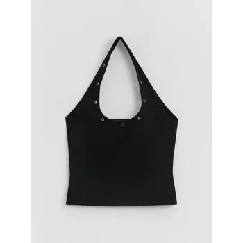 Dámské tričko Crop top - M - House - černá - 878IW-99X