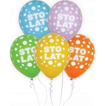 Balónek Balónky s potiskem Sto let 30 cm 5 ks barevné