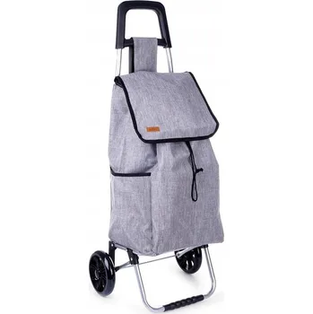 Nákupní taška Nákupní vozík taška na kolečkách prostorný 40 l pro seniory šedý