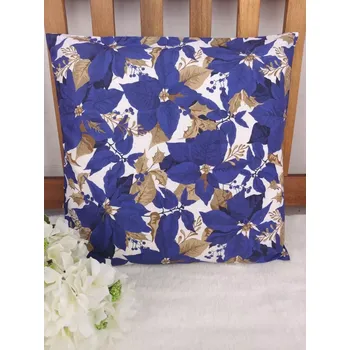 Povlak na polštářek Povlak na polštář 40 x 40 cm – Modré vánoční hvězdy | Ruční výroba z bavlny