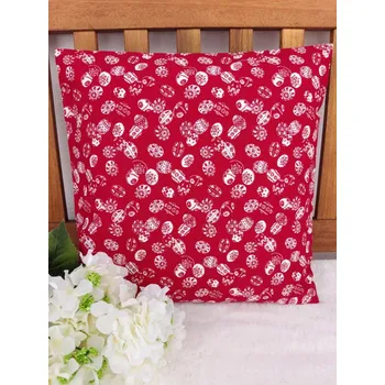 Povlak na polštářek Povlak na polštář 40 x 40 cm – velikonoční vajíčka na červené | Ruční výroba z bavlny