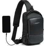 KONO Smart sling unisex crossbody batoh / taška - 5L - černý
