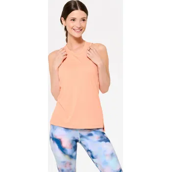 Pánské tričko DOMYOS Dámské fitness tílko S ORANŽOVÁ