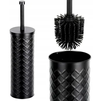 WC štětka SILIKONOVÝ WC KARTÁČ S KOVOVÝM STOJANEM ČERNÝ LOFT