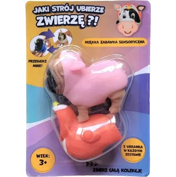 Hračka pro nejmenší Senzorická hračka mačkací hračka se zvířátky v oblečení