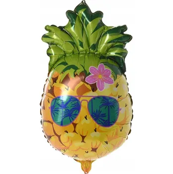 Balónek FÓLIOVÝ BALÓNEK ANANAS VELKÝ 60 x 30 cm NA HELIUM/VZDUCH + SLÁMKA