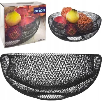 KOŠÍK NA OVOCE KOVOVÝ ČERNÝ ETAŽÉR MÍSA NA ZELENINU DEKORATIVNÍ