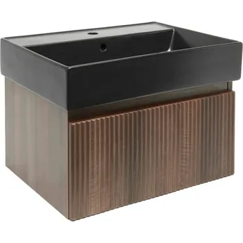 Šatní skříň Swiss aqua technologies Koupelnová skříňka s umyvadlem SAT Evolution 58x30x44,8 cm ořech mat SATEVO60NAU2B