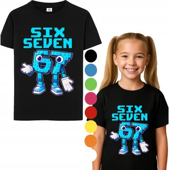 Chlapecké tričko Dětské tričko Roblox 67 Six Seven T-Shirt 2XS 104cm A3 + TETOVÁNÍ