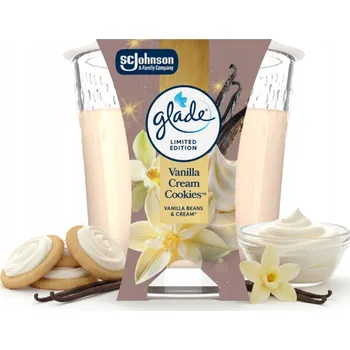 Svíčka Vonná parafínová svíčka Vanilla Cream Cookies Glade