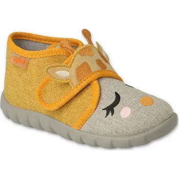 Dívčí bačkory Befado dětské papuče na suchý zip, vícebarevné, velikost 22