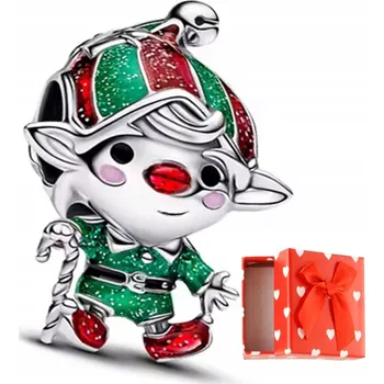 Přívěsek Přívěsek ELF Vánoční skřítek stříbrný přívěsek stříbro ryzost S925 + krabička