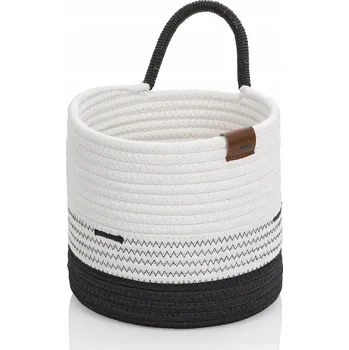 Úložný box ÚLOŽNÝ KOŠ BÍLÝ ČERNÝ KELA HEDDA