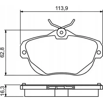 Brzdová destička BRZDOVÉ DESTIČKY ZADNÍ BOSCH 0 986 494 243