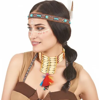Karnevalový doplněk Indiánský náhrdelník