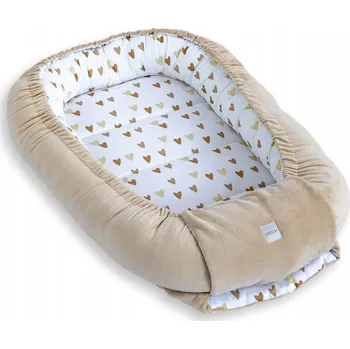 Hnízdečko pro miminko Kokon dětské hnízdečko ohrádka zavinovačka Bavlna / Velur KOKON SOLO