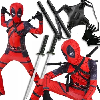 Karnevalový kostým KOSTÝM PŘEVLEK NINJA BOJOVNÍK SUPERHRDINA COSPLAY 146-152