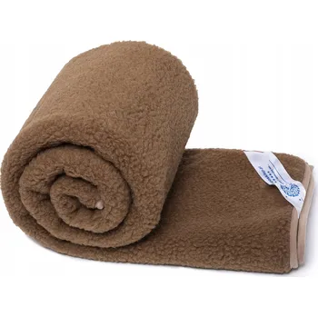 Prostěradlo VLNĚNÁ DEKA 140x200 MERINO VLNA TUMBLER HNĚDÁ