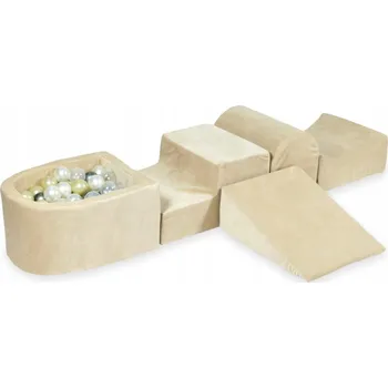 Dětské hřiště Pěnové dětské hřiště - skluzavka bazén micro béžové