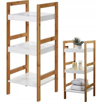 Koupelnový nábytek BAMBUSOVÝ REGÁL DO KOUPELNY, 3 PATRA, SKŘÍŇKA, POLICE, STOJÍCÍ
