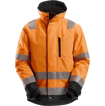 Moto oblečení Pánská zateplená pracovní bunda Snickers reflexní 1130 M oranžová/černá