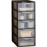 SUNDIS Úložný box s 5 vyššími zásuvkami, antracit, OFFICEMIX