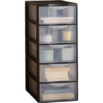 Úložný box SUNDIS Úložný box s 5 vyššími zásuvkami, antracit, OFFICEMIX