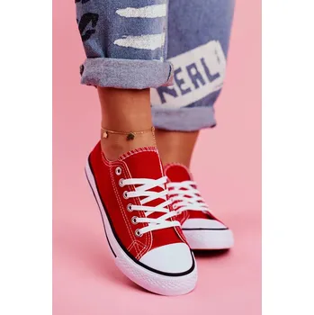 Dámské tenisky Klasické Dámské Tenisky Červené Omerta 36