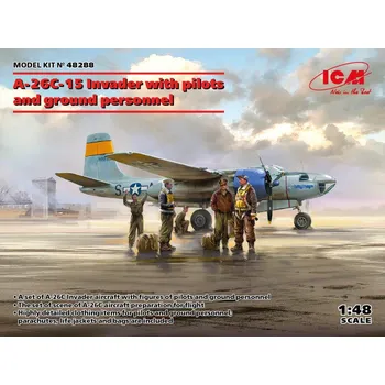Plastikový model A-26C-15 Invader w/ pilots & ground personnel - ICM 48288