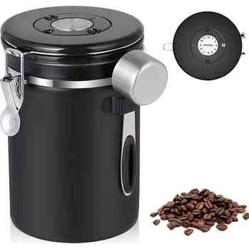 Kávovar 1.5L HERMETICKÁ ZAVAŘOVACÍ SKLENICE NA KÁVU, PRO ZRNKOVOU NEBO MLETOU KÁVU, S MĚRKOU