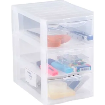 Úložný box SUNDIS Úložný box se 3 zásuvkami, transparentní, ORGAMIX A5T