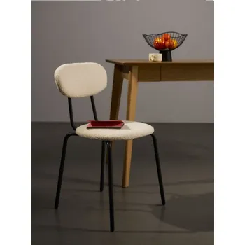 Jídelní židle Sinsay - Židle s plyšovým povrchem - bílá - 185DQ-00X - 185DQ-00X-ONE