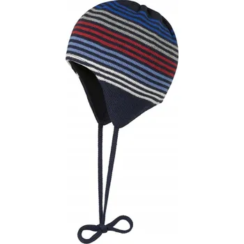 Čepice Chlapecká modrá vázaná čepice s proužky Döll, vel. 45