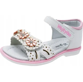 Chlapecká obuv Wojtyłko dětské sandály eko kůže bílé velikost 22