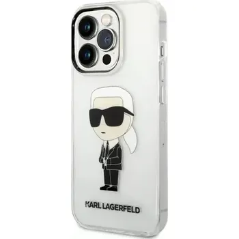 Pouzdro na mobilní telefon Karl Lagerfeld IML Ikonik NFT Zadní Kryt pro Apple iPhone 14 Pro Max transparentní (3666339087111)