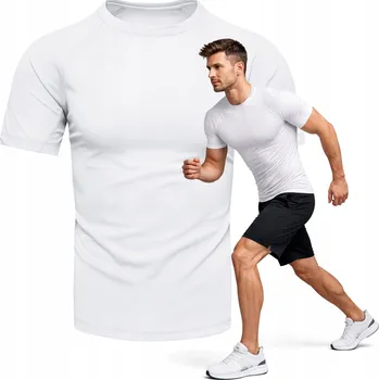 Pánské tričko Tričko sportovní tričko bílé rychleschnoucí 3XL