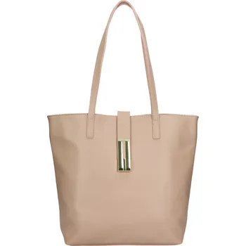 Kabelka Dámská kožená kabelka Italia Ramira - béžová