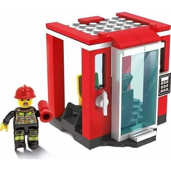 Stavebnice Stavebnice BLOCKI Hasiči – Velitelská stanice 2v1 (59 dílků)