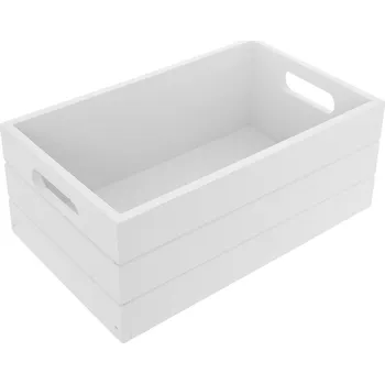 Úložný box DŘEVĚNÁ BEDÝNKA KRABIČKA ÚLOŽNÝ BOX ORGANIZÉR S UCHYTY