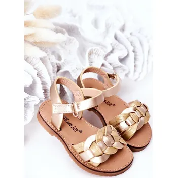 Chlapecká obuv Dětské Sandály S Hadím Vzorem Baxlee Barva: Zlatá, Velikost: 24