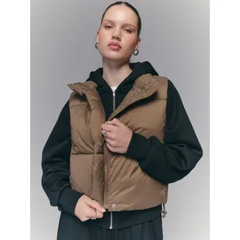 Dámský kabát Prošívaná vesta - XL - House - hnědý - 041HO-88X