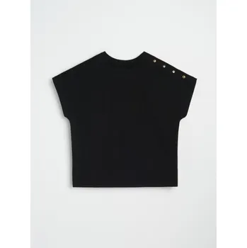 Dámská halenka Sinsay - Halenka s ozdobnými knoflíky - černá - 398FG-99X - 398FG-99X-S