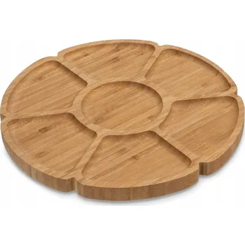 Bambusová miska na servírování s přihrádkami